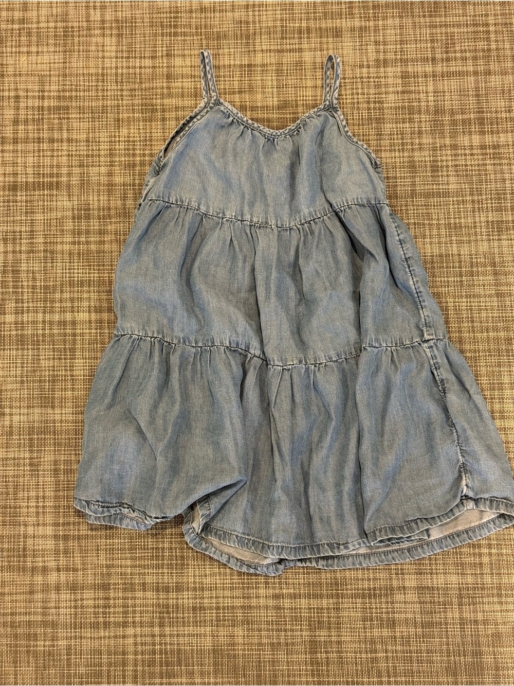 Light Wash Denim Tiered Sundress